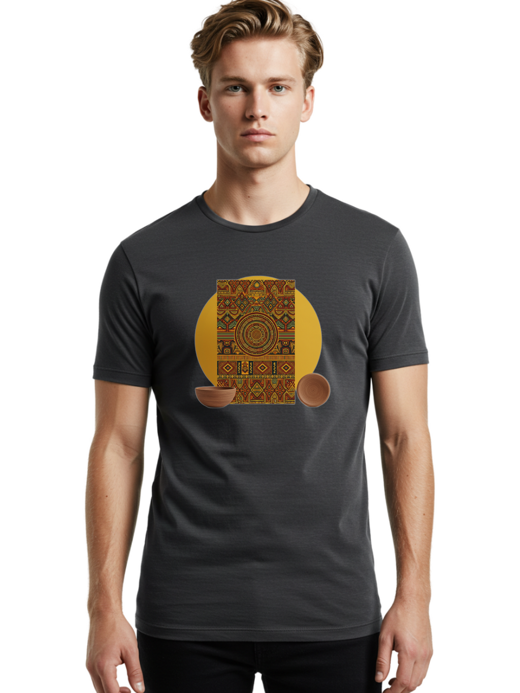Tribal Men'S Graphic Tee, 100% Cotton, Comfortable Casual Summer Wear, Machine Washable, Vintage Camera, Old Camera, Antique Camera, Black Camera, Classic Photography, Photography Equipment, Nostalgic Device, Film Camera, Camera Art Bao964