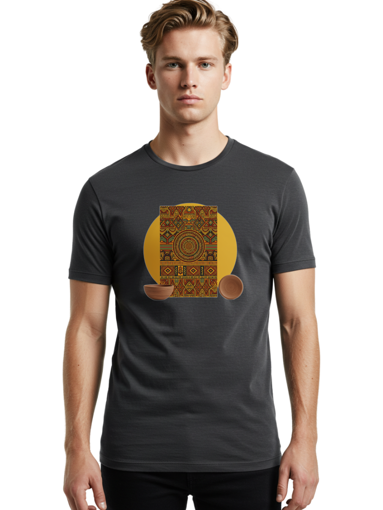 Tribal Men'S Graphic Tee, 100% Cotton, Comfortable Casual Summer Wear, Machine Washable, Vintage Camera, Old Camera, Antique Camera, Black Camera, Classic Photography, Photography Equipment, Nostalgic Device, Film Camera, Camera Art Bao964