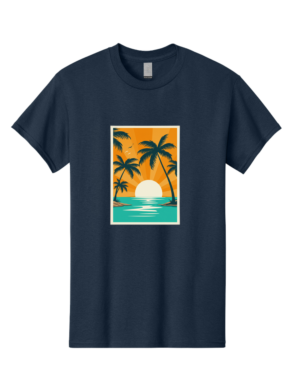 Tropical-Sunset Men'S Graphic Tee, 100% Cotton, Comfortable Casual Summer Wear, Machine Washable, Vintage Camera, Old Camera, Antique Camera, Black Camera, Classic Photography, Photography Equipment, Nostalgic Device, Film Camera, Camera Art Bao966