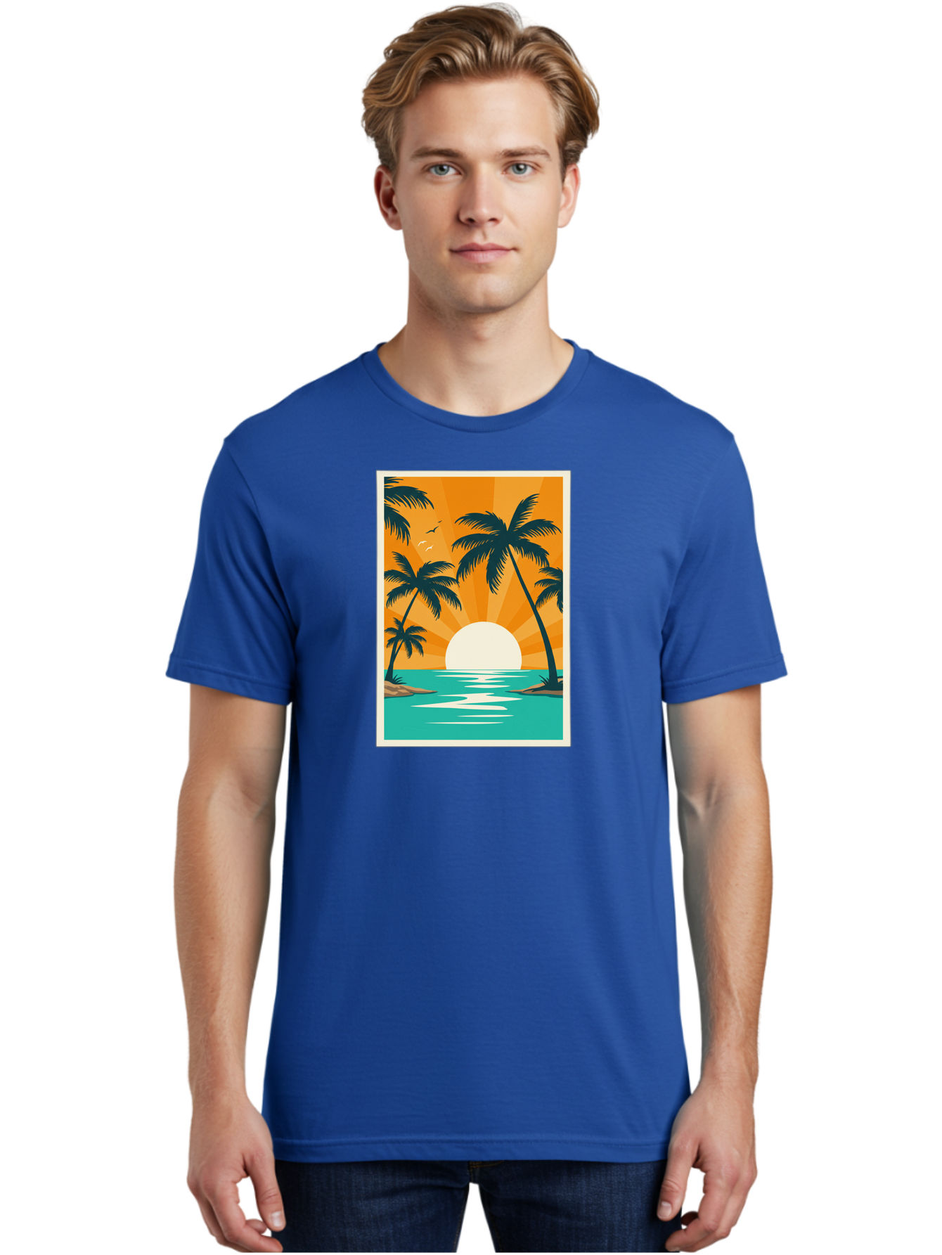 Tropical-Sunset Men'S Graphic Tee, 100% Cotton, Comfortable Casual Summer Wear, Machine Washable, Vintage Camera, Old Camera, Antique Camera, Black Camera, Classic Photography, Photography Equipment, Nostalgic Device, Film Camera, Camera Art Bao966