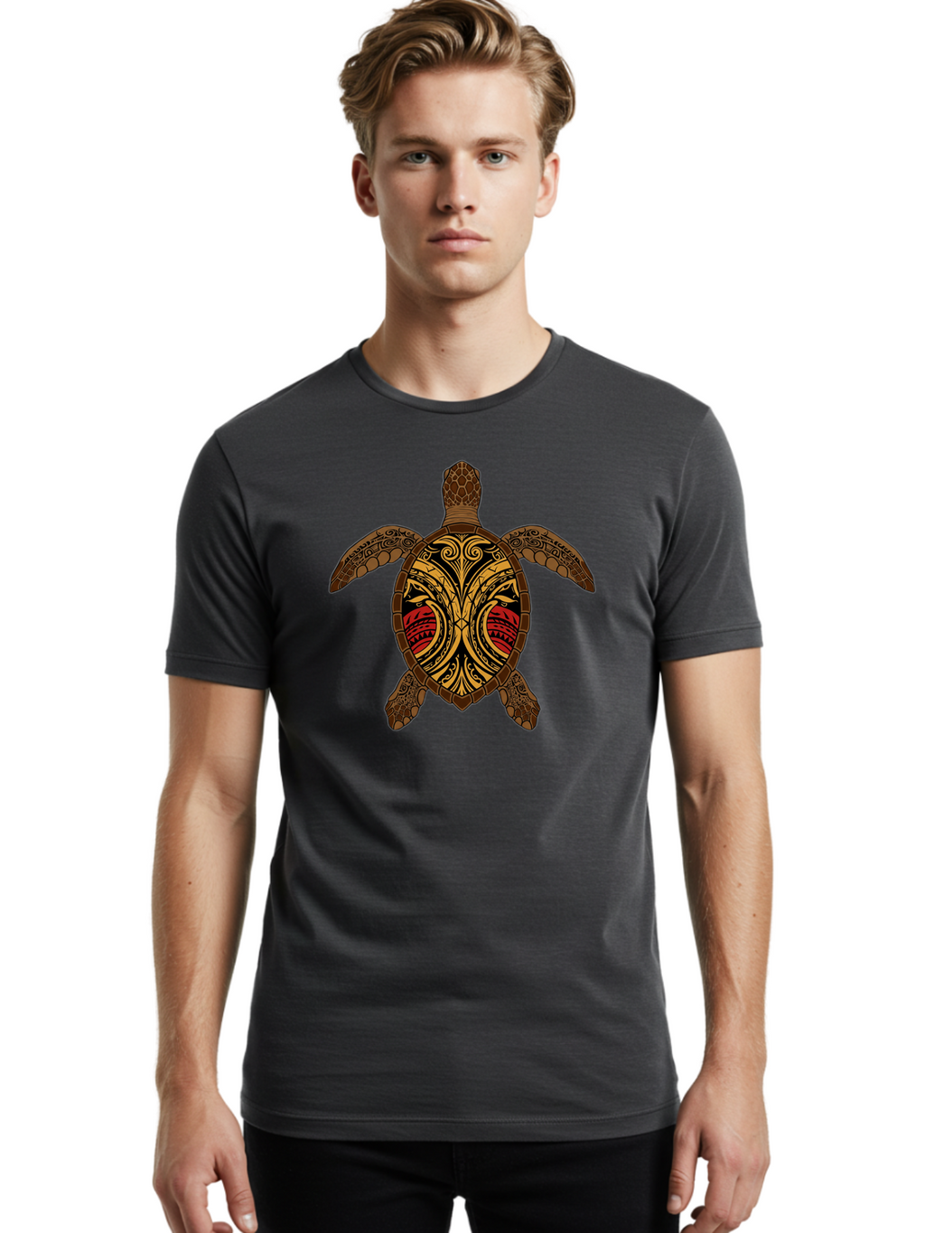Turtle-Tribal Men'S Graphic Tee, 100% Cotton, Comfortable Casual Summer Wear, Machine Washable, Vintage Camera, Old Camera, Antique Camera, Black Camera, Classic Photography, Photography Equipment, Nostalgic Device, Film Camera, Camera Art Bao968