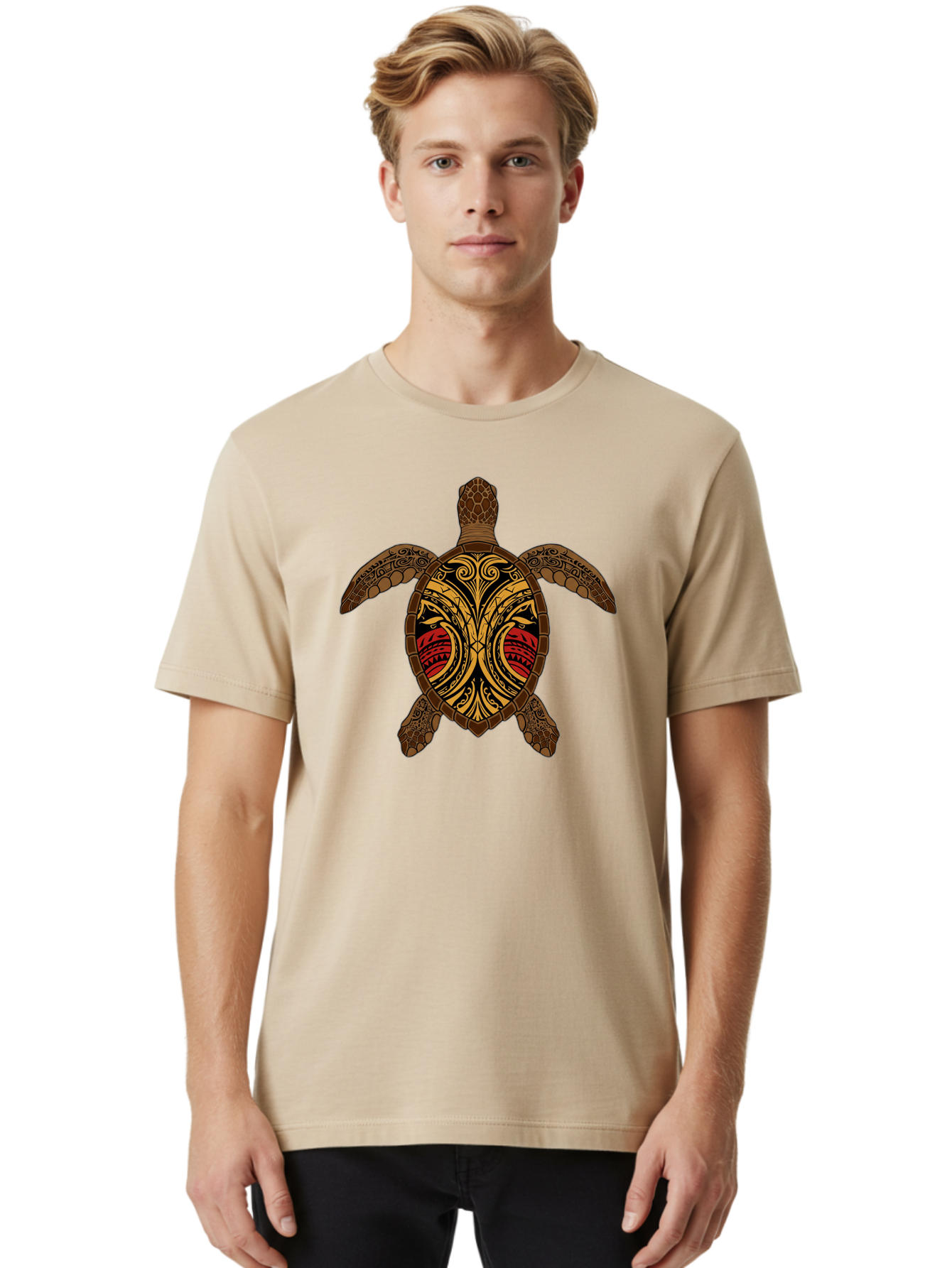 Turtle-Tribal Men'S Graphic Tee, 100% Cotton, Comfortable Casual Summer Wear, Machine Washable, Vintage Camera, Old Camera, Antique Camera, Black Camera, Classic Photography, Photography Equipment, Nostalgic Device, Film Camera, Camera Art Bao968