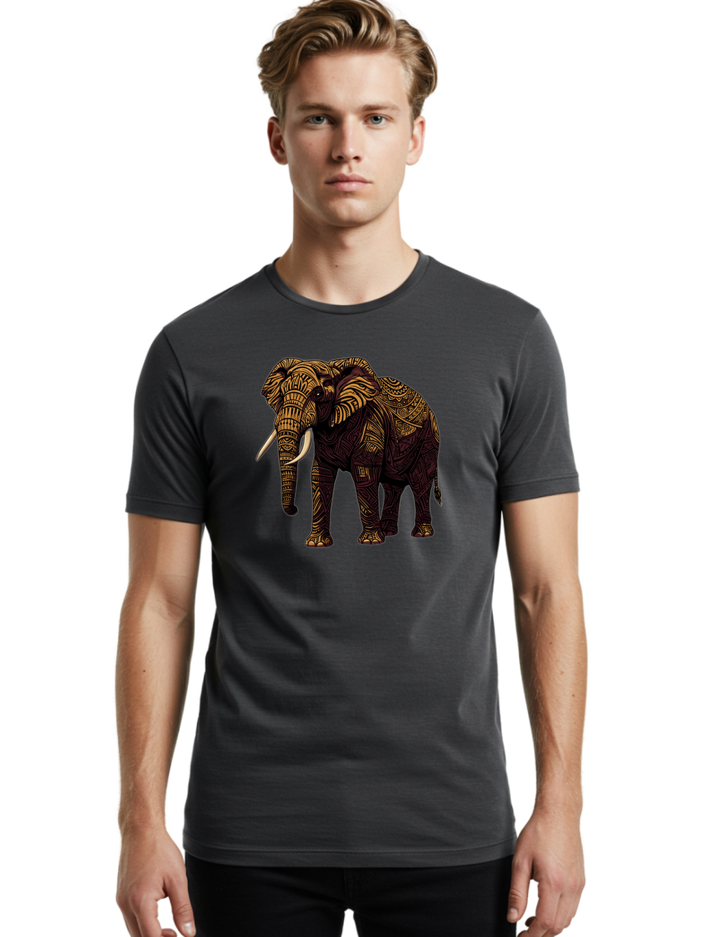 Tusker Men'S Graphic Tee, 100% Cotton, Comfortable Casual Summer Wear, Machine Washable, Vintage Camera, Old Camera, Antique Camera, Black Camera, Classic Photography, Photography Equipment, Nostalgic Device, Film Camera, Camera Art Bao969