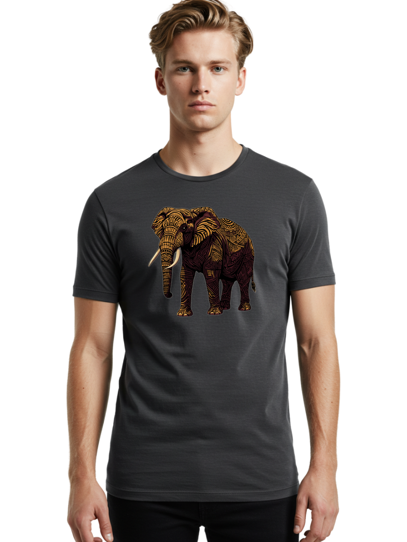 Tusker Men'S Graphic Tee, 100% Cotton, Comfortable Casual Summer Wear, Machine Washable, Vintage Camera, Old Camera, Antique Camera, Black Camera, Classic Photography, Photography Equipment, Nostalgic Device, Film Camera, Camera Art Bao969