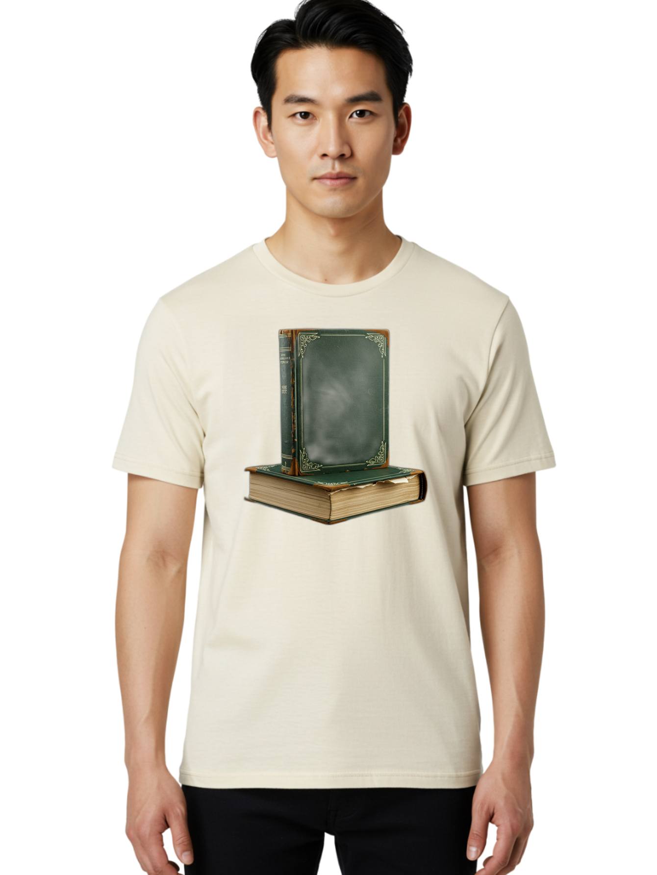 Two-Vintage-Books Men'S Graphic Tee, 100% Cotton, Comfortable Casual Summer Wear, Machine Washable, Vintage Camera, Old Camera, Antique Camera, Black Camera, Classic Photography, Photography Equipment, Nostalgic Device, Film Camera, Camera Art Bao971