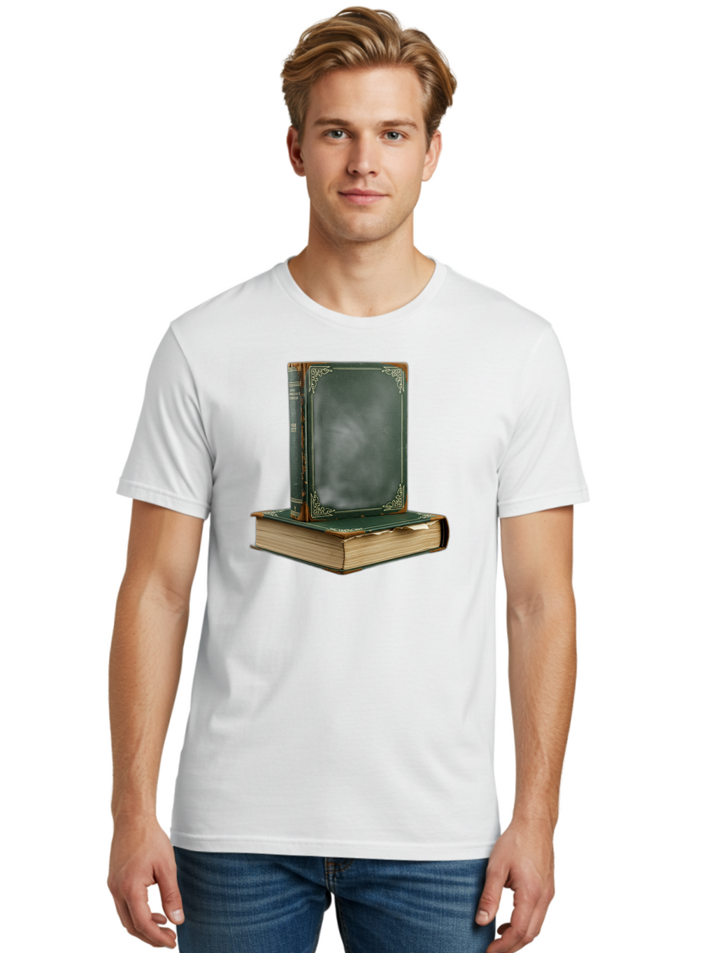 Two-Vintage-Books Men'S Graphic Tee, 100% Cotton, Comfortable Casual Summer Wear, Machine Washable, Vintage Camera, Old Camera, Antique Camera, Black Camera, Classic Photography, Photography Equipment, Nostalgic Device, Film Camera, Camera Art Bao971