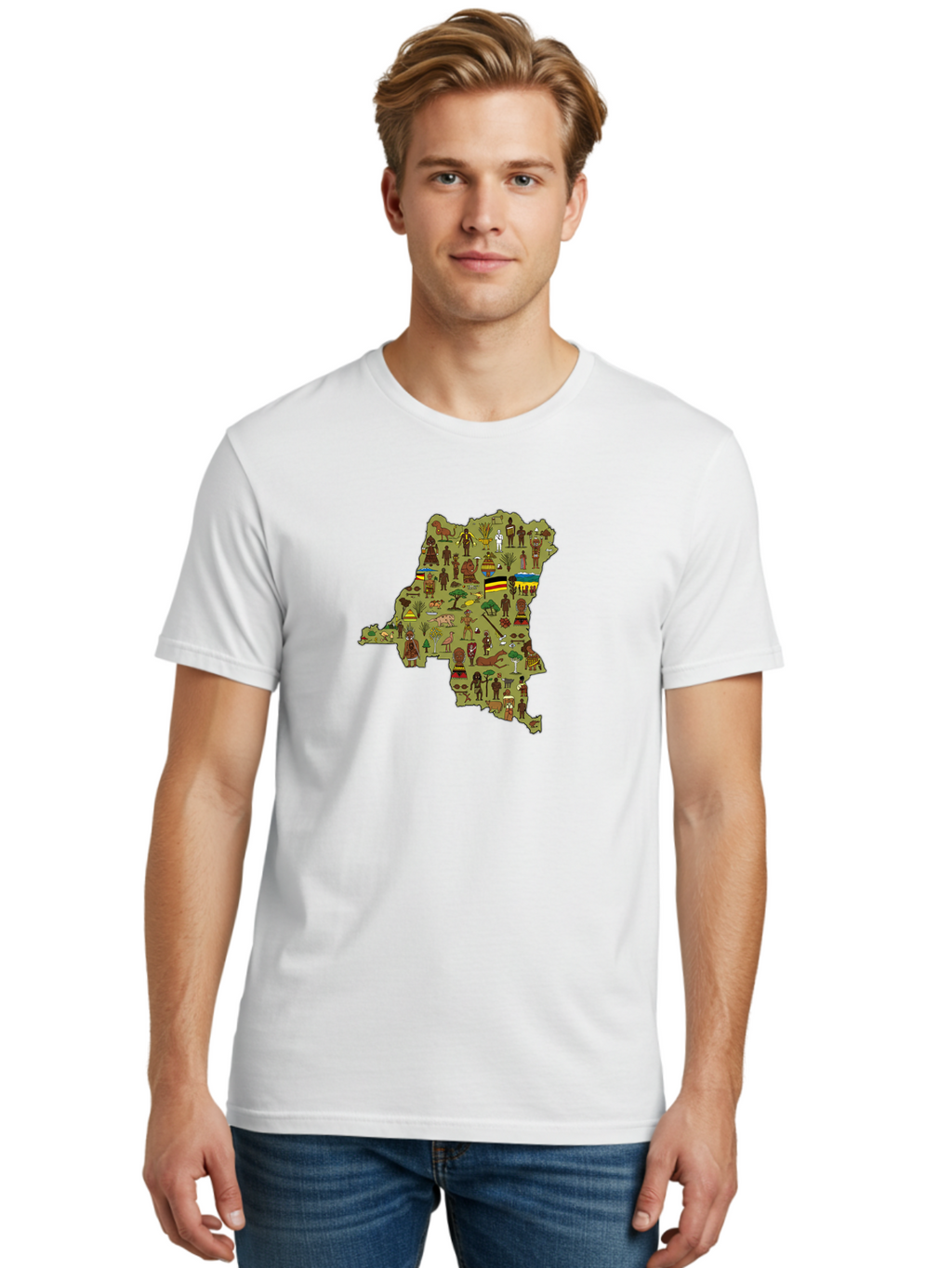 Uganda-Map Men'S Graphic Tee, 100% Cotton, Comfortable Casual Summer Wear, Machine Washable, Vintage Camera, Old Camera, Antique Camera, Black Camera, Classic Photography, Photography Equipment, Nostalgic Device, Film Camera, Camera Art Bao972