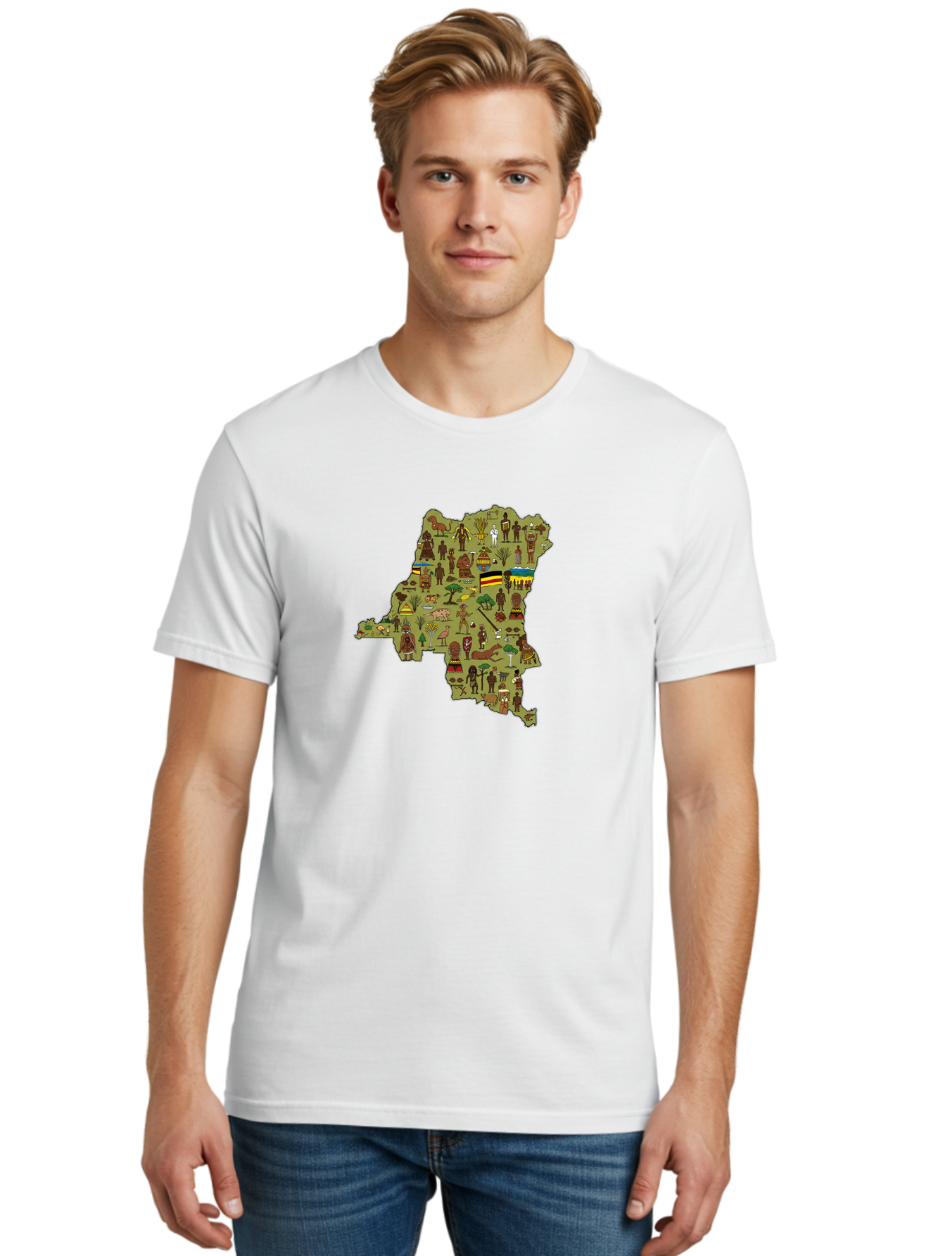 Uganda-Map Men'S Graphic Tee, 100% Cotton, Comfortable Casual Summer Wear, Machine Washable, Vintage Camera, Old Camera, Antique Camera, Black Camera, Classic Photography, Photography Equipment, Nostalgic Device, Film Camera, Camera Art Bao972