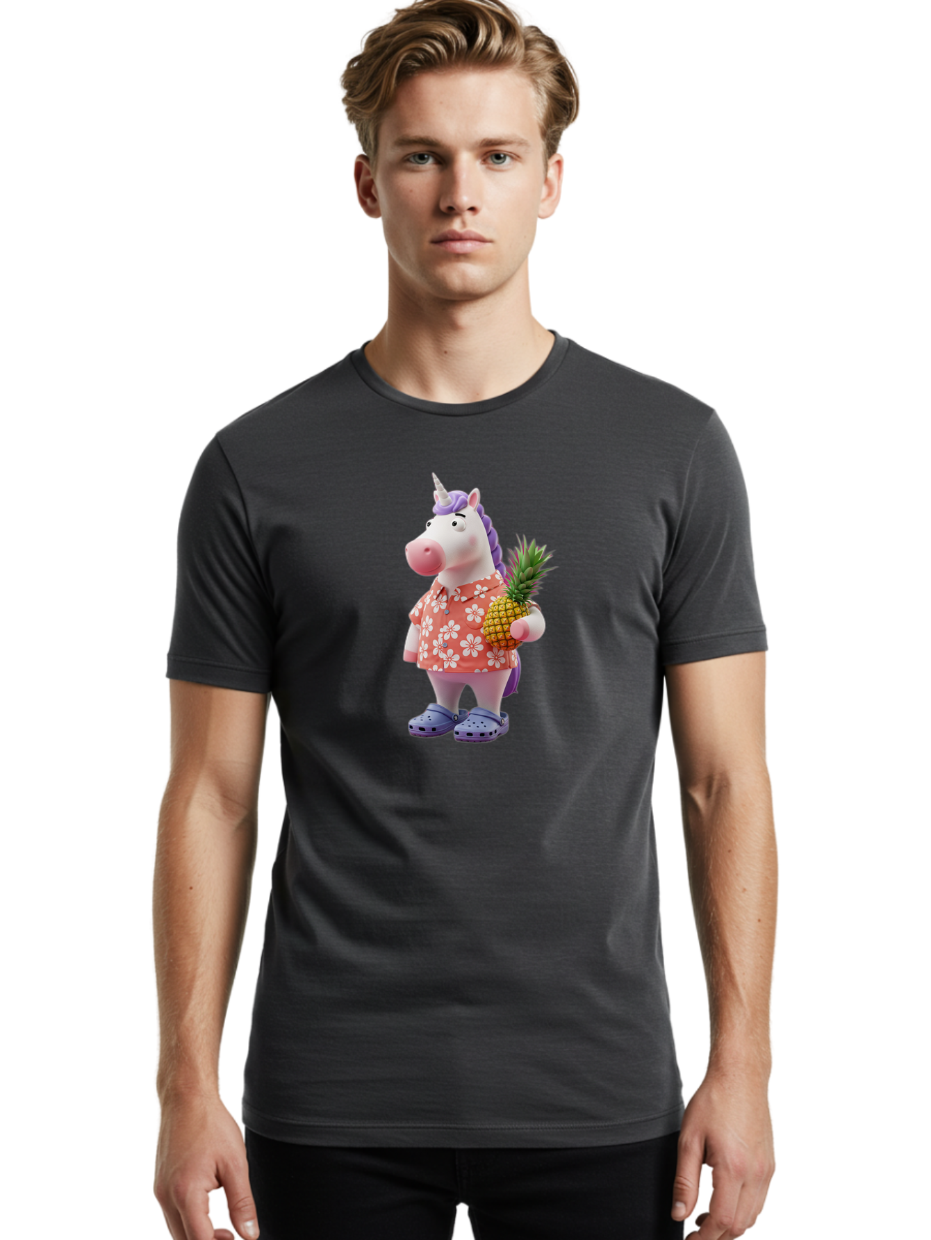 Unicorn-With-Pineapple Men'S Graphic Tee, 100% Cotton, Comfortable Casual Summer Wear, Machine Washable, Vintage Camera, Old Camera, Antique Camera, Black Camera, Classic Photography, Photography Equipment, Nostalgic Device, Film Camera, Bao986