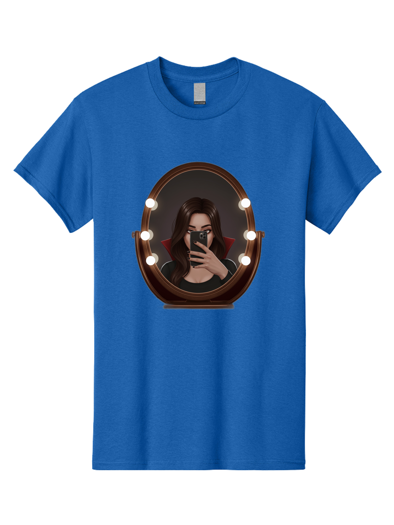 Vampire-Woman-Taking-Selfie Men'S Graphic Tee, 100% Cotton, Comfortable Casual Summer Wear, Machine Washable, Vintage Camera, Old Camera, Antique Camera, Black Camera, Classic Photography, Photography Equipment, Nostalgic Device, Film Camera, Bao992