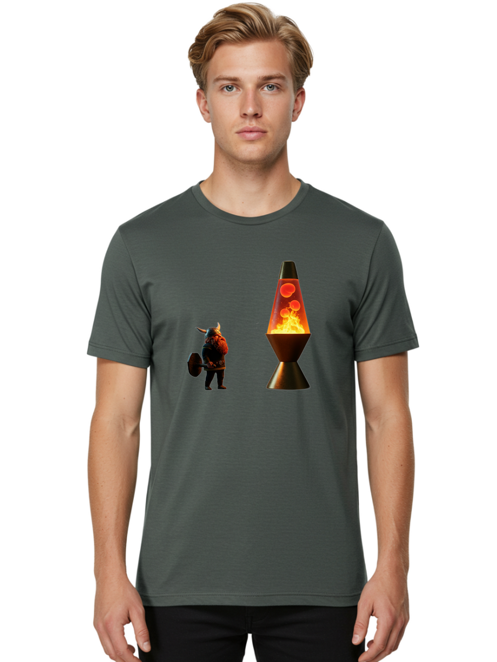 Viking-Lava-Lamp Men'S Graphic Tee, 100% Cotton, Comfortable Casual Summer Wear, Machine Washable, Vintage Camera, Old Camera, Antique Camera, Black Camera, Classic Photography, Photography Equipment, Nostalgic Device, Film Camera, Camera Art Bao994