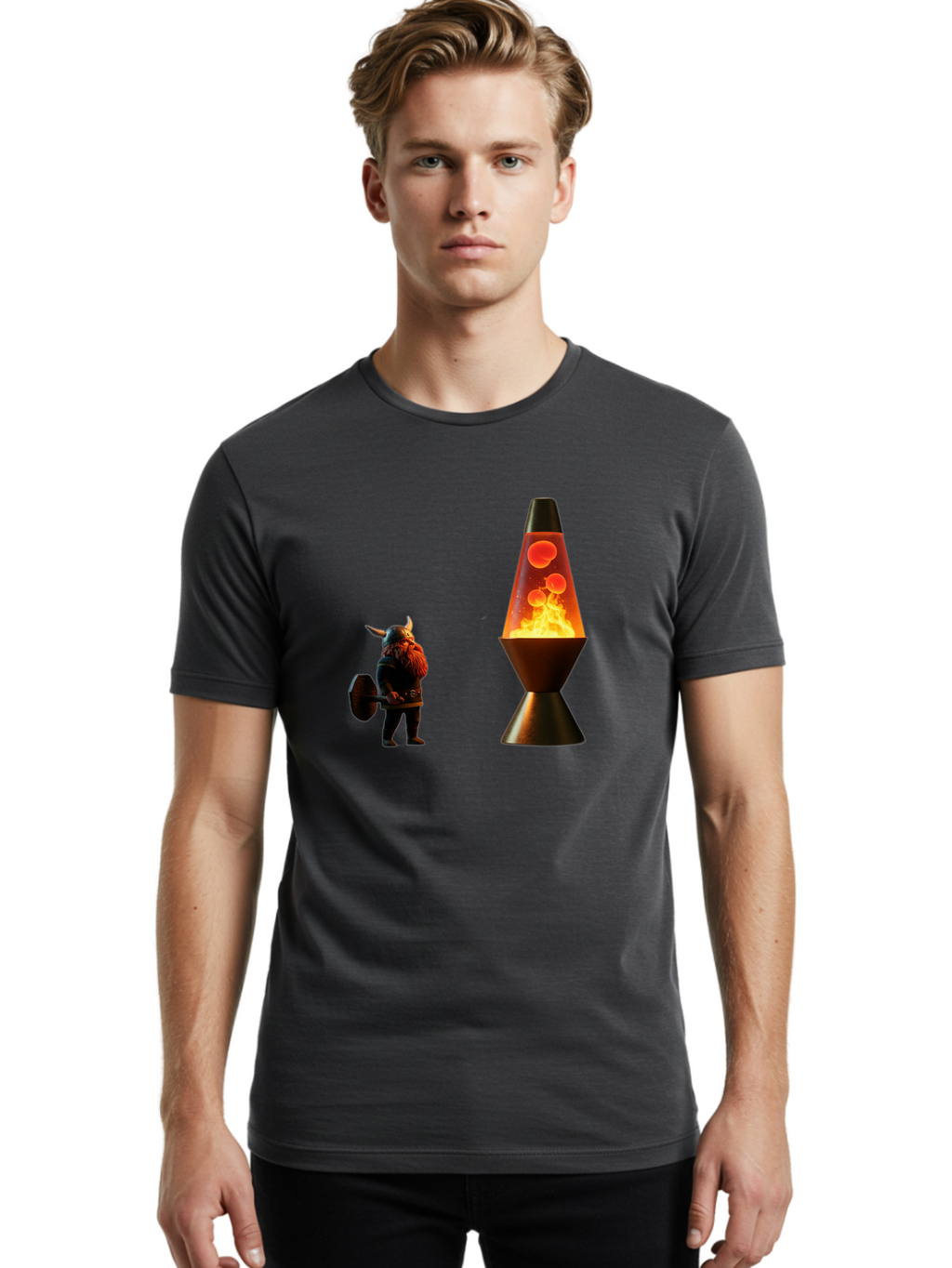 Viking-Lava-Lamp Men'S Graphic Tee, 100% Cotton, Comfortable Casual Summer Wear, Machine Washable, Vintage Camera, Old Camera, Antique Camera, Black Camera, Classic Photography, Photography Equipment, Nostalgic Device, Film Camera, Camera Art Bao994