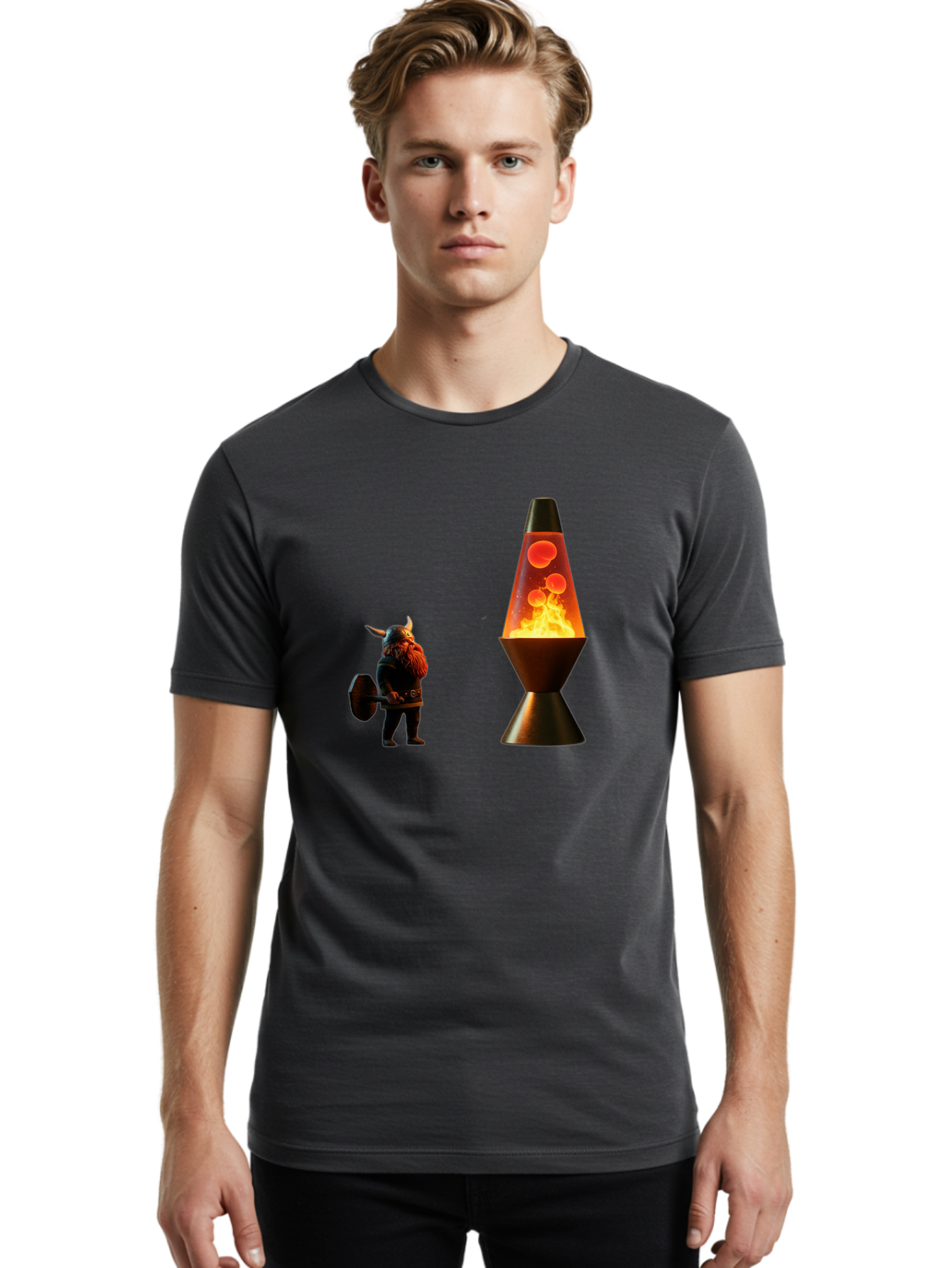 Viking-Lava-Lamp Men'S Graphic Tee, 100% Cotton, Comfortable Casual Summer Wear, Machine Washable, Vintage Camera, Old Camera, Antique Camera, Black Camera, Classic Photography, Photography Equipment, Nostalgic Device, Film Camera, Camera Art Bao994