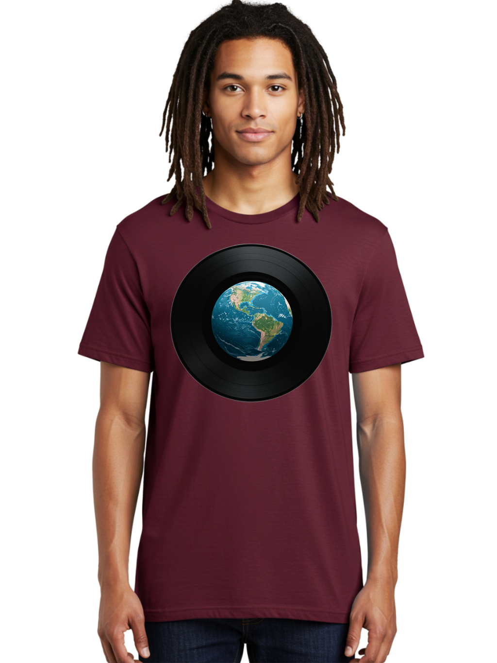 Vinyl-Record-Earth Men'S Graphic Tee, 100% Cotton, Comfortable Casual Summer Wear, Machine Washable, Vintage Camera, Old Camera, Antique Camera, Black Camera, Classic Photography, Photography Equipment, Nostalgic Device, Film Camera, Bao998
