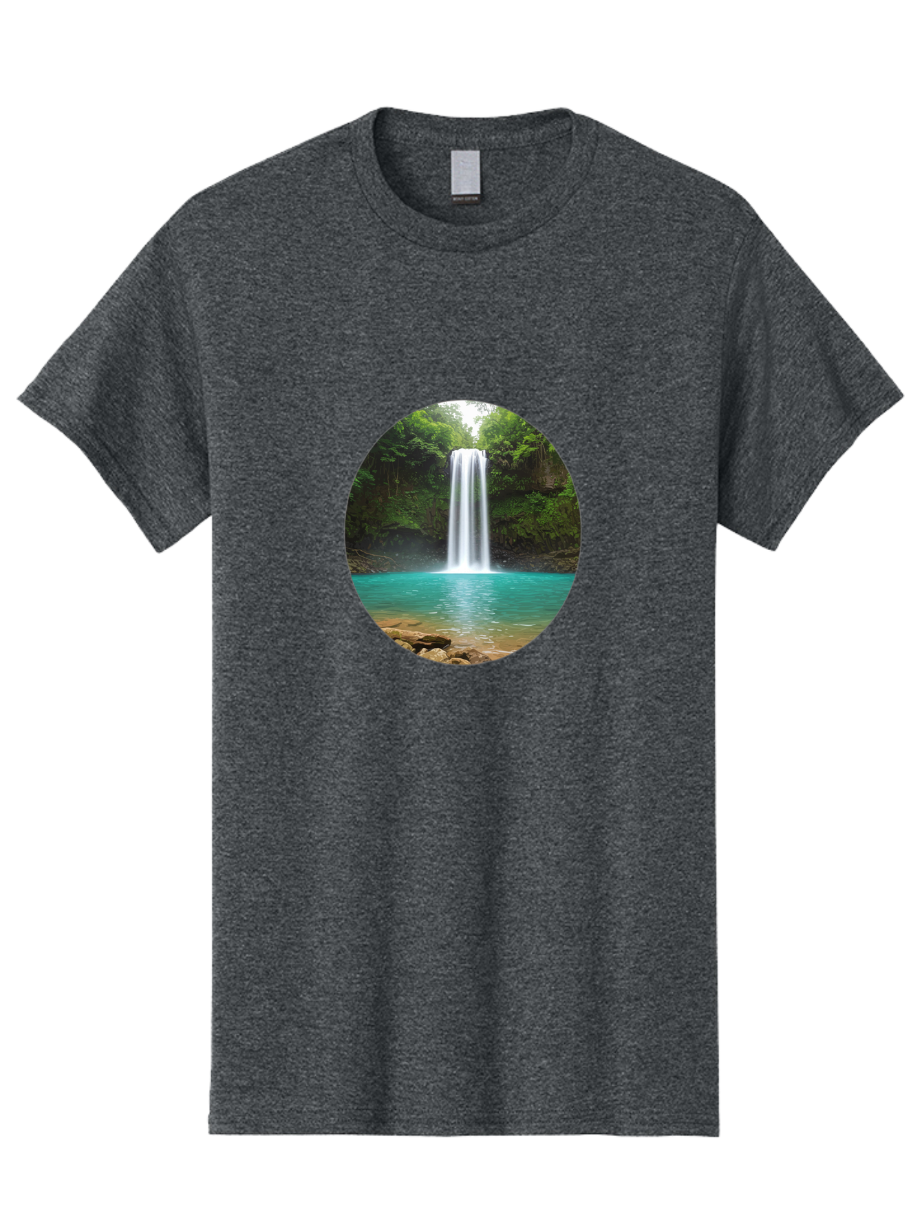 Waterfall Men'S Graphic Tee, 100% Cotton, Comfortable Casual Summer Wear, Machine Washable, Vintage Camera, Old Camera, Antique Camera, Black Camera, Classic Photography, Photography Equipment, Nostalgic Device, Film Camera, Camera Art Bao999